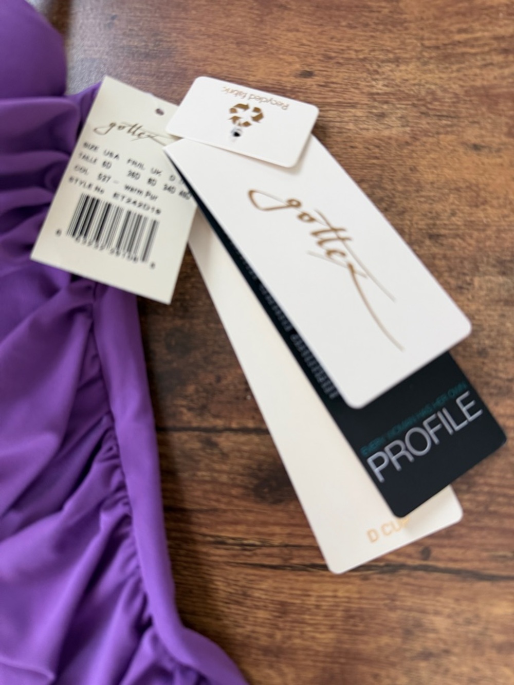 Profile By Gottex Purple Ruched One-Piece Swimsuit - Picture 2 of 8